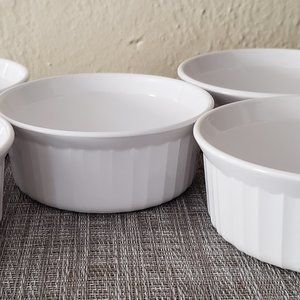 Corning Ware F-16-B Set of 5 French White Round Casserole Ovenware 500 mL